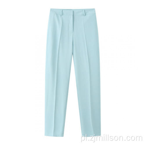 Kobiety Blue Stright-Let Pants